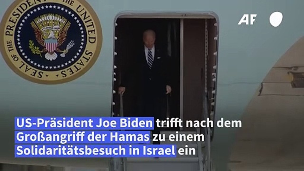 US-Präsident Biden zu Solidaritätsbesuch in Israel