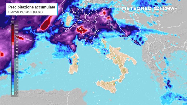 Meteo, attenzione alle piogge intense e abbondanti in arrivo sull'Italia