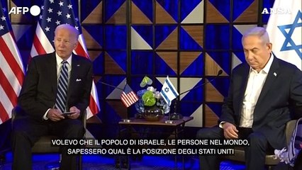 Gaza, Biden: "Esplosione all'ospedale fatta 'dall'altra parte'"