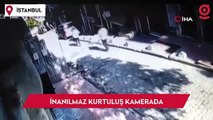 İstanbul'da inanılmaz kurtuluş kamerada: 4 yaşındaki çocuk üçüncü kattan aracın üzerine düştü
