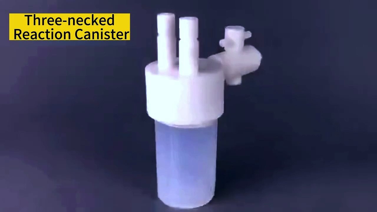 three-necked reaction canister