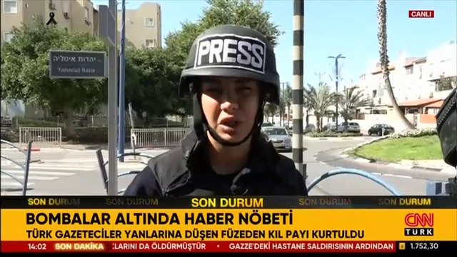 Yanına düşen füzeden kıl payı kurtulan Türk gazeteci o anları CNN TÜRK'te anlattı