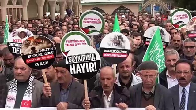 Van’da İsrail'in Gazze'deki hastaneye saldırısı protesto edildi