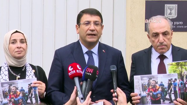 Deva Partili Milletvekillerinden İsrail Büyükelçiliği Konutu Önünde Protesto: Soykırım Niteliğine Varan Bu Saldırılarınızı Durdurun, İnsanlığa Dair...