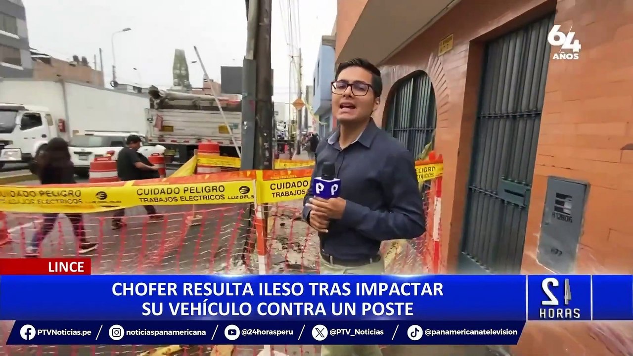 Lince: chófer en aparente estado de ebriedad provoca accidente