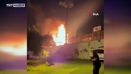 Antalya'da evde çıkan yangında patlamalar meydana geldi