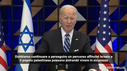 Medio Oriente, Biden: una soluzione a due Stati, perseguiamo la pace