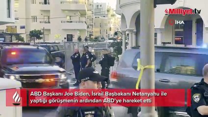 Biden İsrail'den ayrıldı! Yol üzerinde vatandaşları selamladı