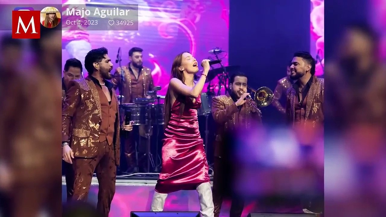 Majo Aguilar cantó el Himno Nacional y redes la comparan con Ángela Aguilar