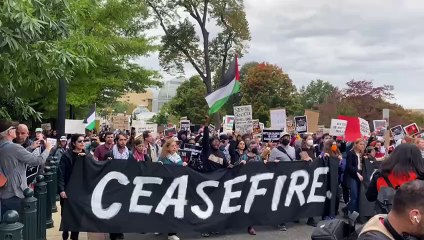Miles de personas se concentran ante el Capitolio de EEUU para pedir un alto el fuego