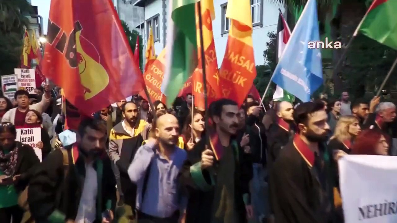 Les Forces travaillistes et démocratiques d'Izmir ont protesté contre les attaques israéliennes contre la Palestine