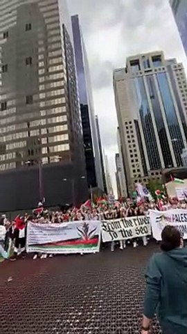 Live protest from Chicago Free free Palestine 