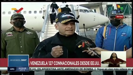 Llegada de repatriados de EE.UU a Venezuela