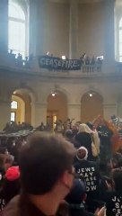 Manifestantes Pro Palestina en el Capitolio