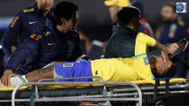 Neymar goes off in TEARS on a stretcher with a severe left knee sprain in Brazil's World Cup qualifying loss to Uruguay - with the star set for scans over fears of ligament damage