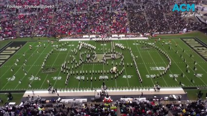 US marching band surprises crowd with Bluey theme song