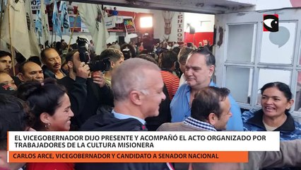 El Vicegobernador dijo presente y acompañó el acto organizado por trabajadores de la cultura Misionera