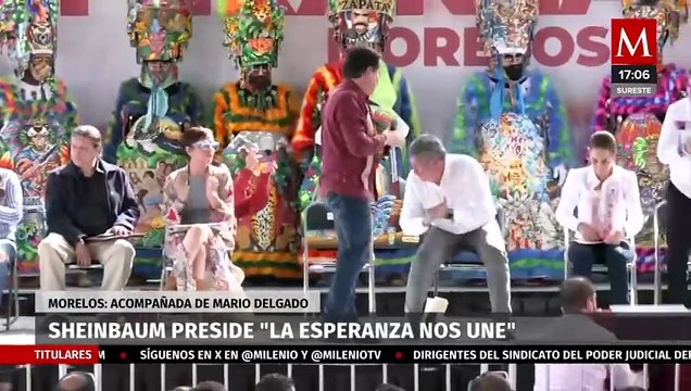 Claudia Sheinbaum se reúne con militantes de Morena y PT en Jiutepec, Morelos