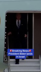 Breaking News President Biden Lands In Israel To Meet PM Netanyahu