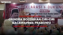 Gerindra Bocorkan Ciri-ciri Cawapres Prabowo, Anak Muda dan Berpengalaman