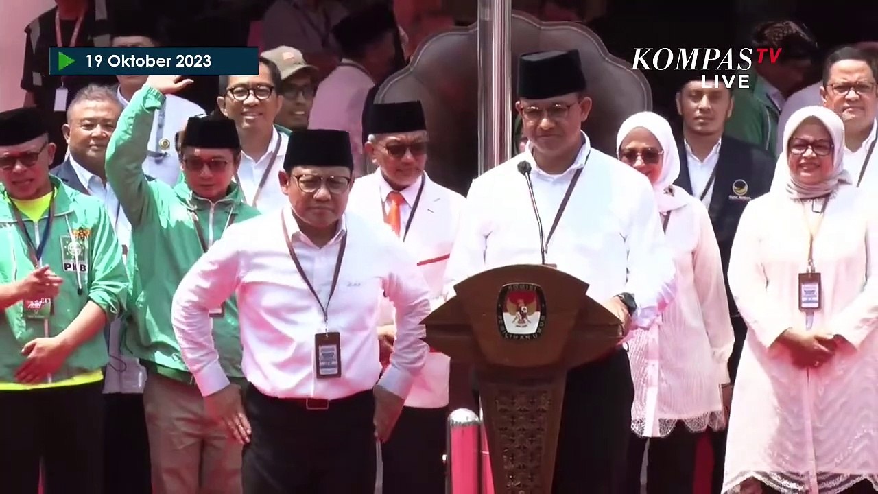 [FULL] Pidato Bakal Capres Anies Baswedan Usai Daftar Pilpres 2024 di KPU