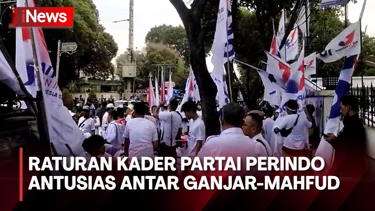 Antusias Massa Kader Partai Perindo Bersiap Antar Ganjar Mahfud Daftar