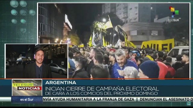 Candidato presidencial argentino Javier Milei celebró cierre de campaña electoral