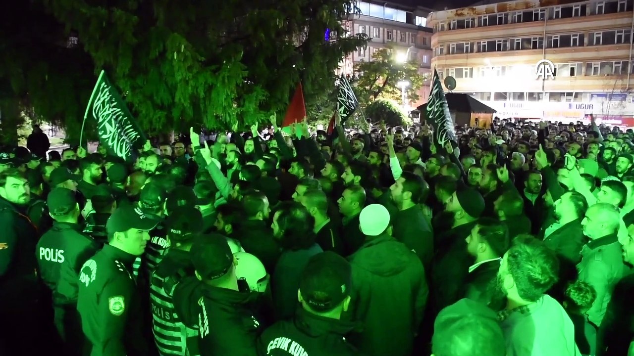 Van'da İsrail'in Gazze'ye yönelik saldırıları protesto edildi
