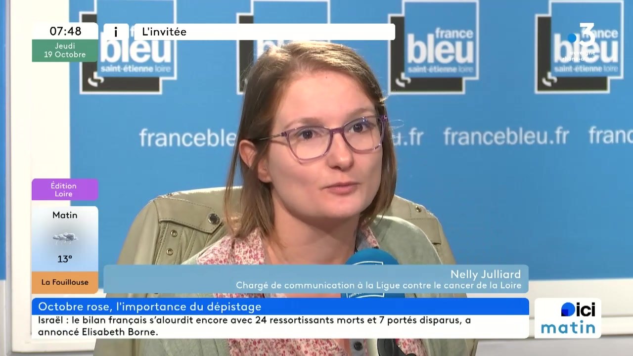 Octobre Rose : Nelly Julliard, chargée de communication à la Ligue contre le cancer de la Loire