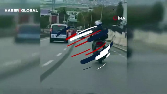 Hem kendi hem de diğer sürücülerin canını tehlikeye attı!