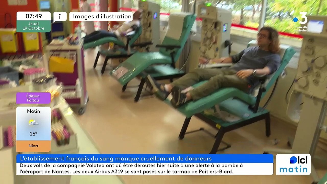 Besoins de dons de plasma dans la Vienne
