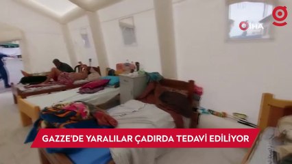 Gazze'de El Aksa Şehitler Hastanesi doldu, yaralılar çadırda tedavi ediliyor