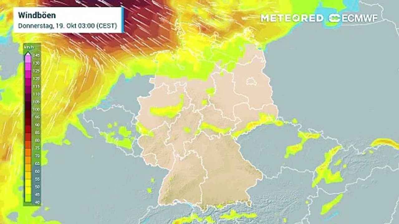 Unwetterwarnung für den norden! dort drohen bis samstag schwere sturmböen und auch orkanböen!
