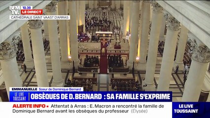"Sensible et discret, il n'aimait pas le bruit et la fureur du monde": l'hommage de la famille de Dominique Bernard lors de la cérémonie d'obsèques