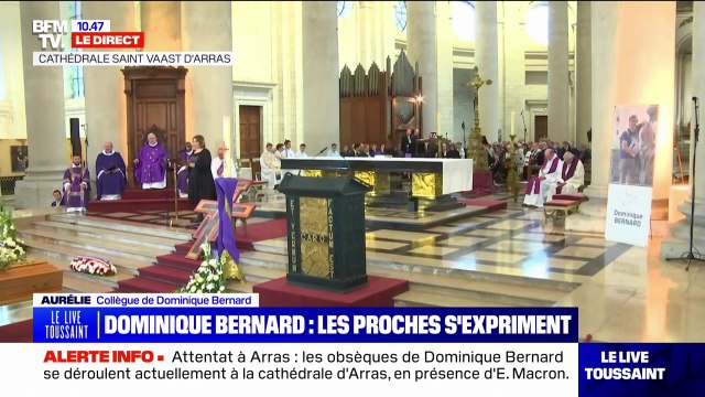 Je n'oublierai jamais ta silhouette sur le perron du lycée Gambetta : une ancienne collègue de Dominique Bernard lui rend hommage lors de la cérémonie d'obsèques