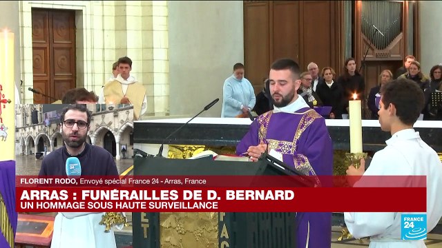 Arras rend un ultime hommage à Dominique Bernard, un important dispositif de sécurité déployé