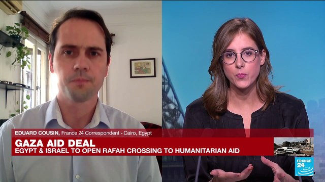 Aid for Gaza remains stuck at Egyptian border