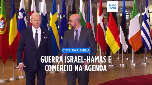 Cimeira EUA-UE centrada na guerra Israel-Hamas e tarifas aduaneiras