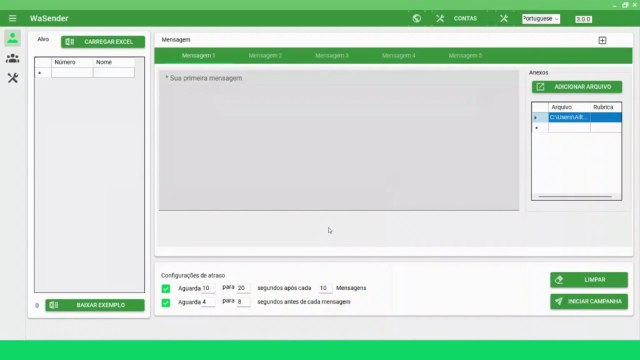 Enviar Mensagens em Massa