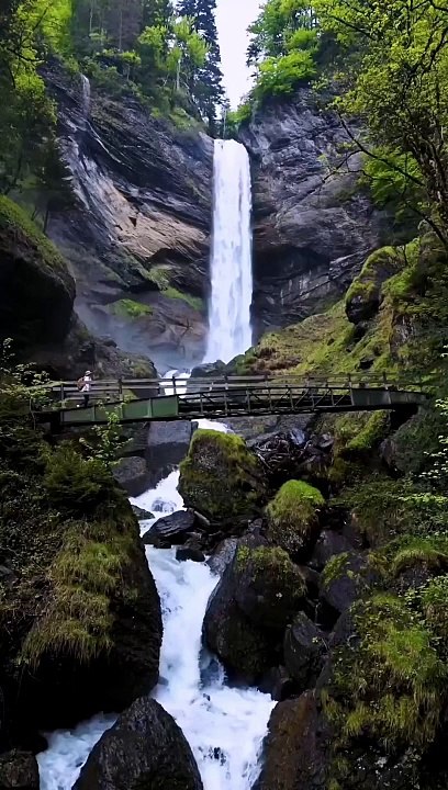 Berschnerfal Waterfall , Berschis, Switzerland