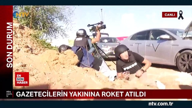 Türk gazetecilerin bulunduğu Sderot’a roket düştü