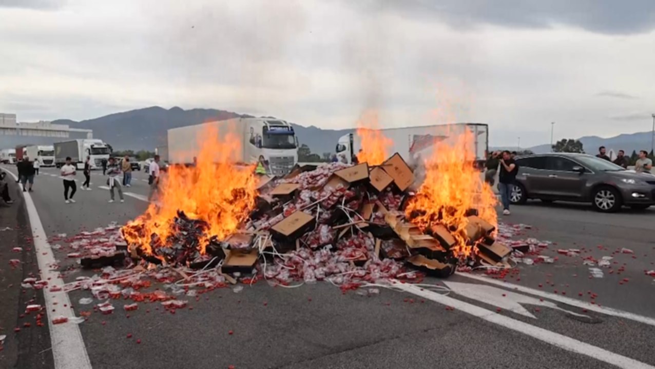 Viticultores y bodegueros de Francia protestan contra las importaciones españolas