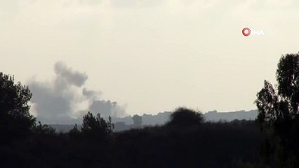 İsrail-Gazze çatışmalarında Sderot kentinde dumanlar yükseldi