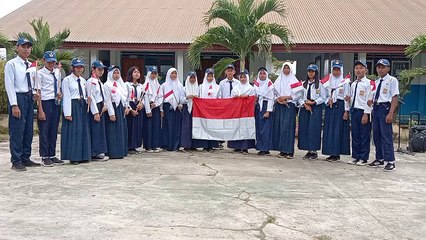 Ucapan Dirgahayu RI ke 77 Tahun oleh siswa_Siswi SMPN 22 Lantari Jaya Kabupaten Bombana.