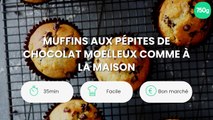 Muffins aux pépites de chocolat moelleux comme à la maison