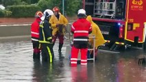 Balsas de agua e inundaciones en Madrid