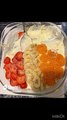 Fresh sweet creamy fruit salad #shorts