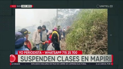 Densa humareda provoca suspensión de clases en Mapiri