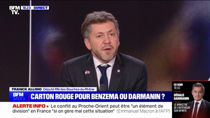 Affaire Karim Benzema: Franck Allisio (RN) juge le message de soutien de Jean-Luc Mélenchon de "très grave"