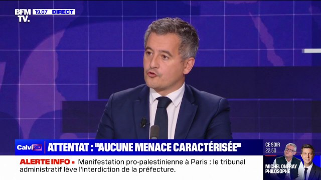 Menace terroriste: Depuis une semaine, nous avons fait plus de 250 interpellations , affirme Gérald Darmanin (ministre de l’Intérieur et des Outre-mer)